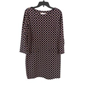 Jude Connally Sabine Dress XL Black Pink Circle Print